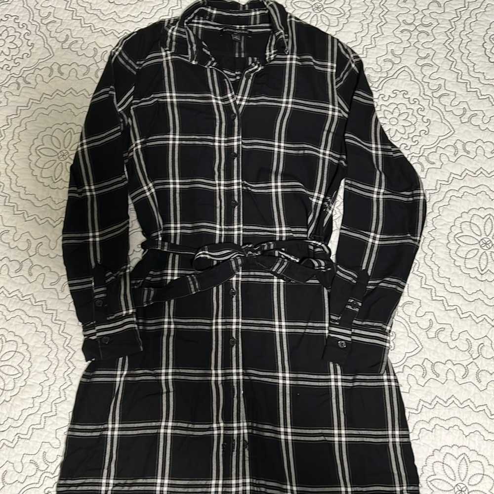 Banana Republic Plaid Button Down Dress